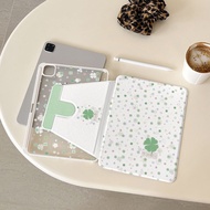 Four-leaf Clover Apple iPad 11 Tablet PC Protective Case Air 7/6 Protective Case Pro 2024 Rotatable 