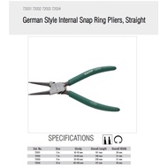 SATA 72031 72032 72033 72034 GERMAN STYLE INTERNAL SNAP RING STAIGHT  CLOSE PLIERS 5" 7" 9" 13"