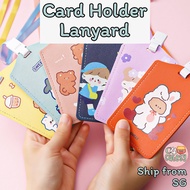 [SG Seller] Cartoon Cute Card Holder Lanyard 8 Designs School Bus Pass Children Christmas Gift