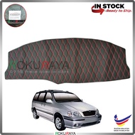 [RED LINE] Naza Ria Kia Carnival Old RR Dashboard Cover Leather PU PVC Black Car Accessories Parts