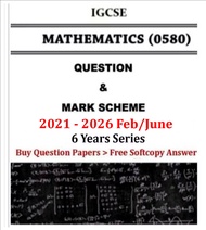Igcse Mathematics 0580 Extended & Core Past Year Papers 1234