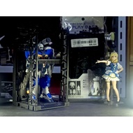 Connectible/stackable Gundam display base hangar