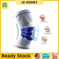 Knee Guard Brace Compression Elastic Wraps Silicone Nylon Pad Cusion Spring Support Sports Pelindung Lutut Sukan