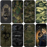 OPPO A57E 4G 2022 A77 4G  2022 A73 2020 4G A76 4G A74 5G A91 F15 TPU Spot black phone case Army gree