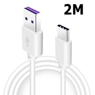 Ganve สายชาร์จ Type C 1M 1.5M 2M Fast Charge 5Aสายชาร์จเร็ว สำหรับ Samsung S8/S9/Note8/9/A40/A7/A8/C7 OPPO FindX R17 VIVO NEX Xiaomi Huawei P40/30/20 Android USB Type C สาย USB Charger