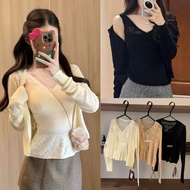 W7255 Set Of 2 Pieces Woven Spaghetti Strap Top With Lace Decoration Comes With A Beautiful Fabric J