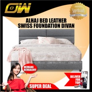 [ FREE 1 X RM99 KING KOIL PILLOW ] *New Design* Alhaj Bed Leather Swiss Foundation Divan - King Size / Leather Divan / Solid Divan Bed / Bedframe Katil / Hotel Bed / Katil Bed Frame / Divan Only AS PF
