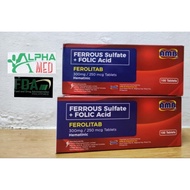 FEROLITAB Ferrous Sulfate + Folic Acid 300mg/250mcg Tablet