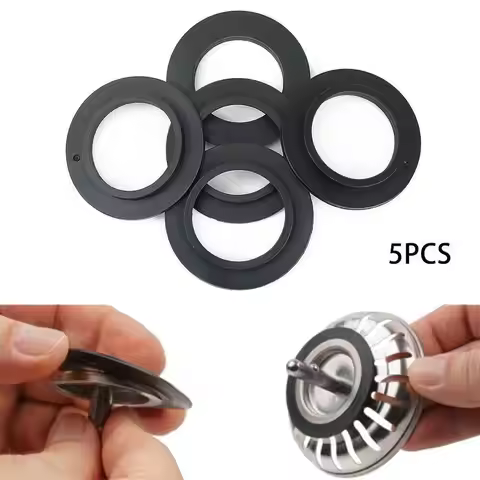 5Pcs Durable Rubber Seal Strainer Plug Washer Franke Fitting Replacement Washer Basket Strainer Plug