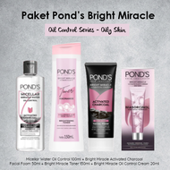 Paket Ponds Bright Miracle Ultmate Clarity Oil Control Series 4pcs- Skincare Kulit Berminyak