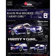 Fast Shipping - Fuelme Fuelme 1: 64 RV Sports Car Model 911 993 RWB Army Girl Suitable for Porsche
