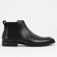 Mac&Gill original grained leather boots Chelsea in Black รองเท้าบูธผู้ชายหนังแท้