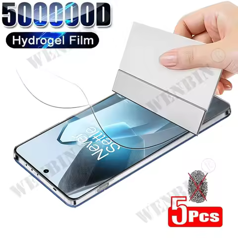 5 Pcs Hydrogel Film For OnePlus 13 13R Screen Protector For OnePlus 12 12R