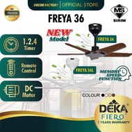 DEKA FIERO Fan FIERO FREYA 36 Inch 5 Blades 24 Speed DC Motor With Remote Control Ceiling Fan Kipas 