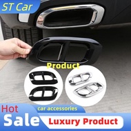 2pcs Car Muffler Exhaust Pipe Tail Cover Trim Exterior Accessories For Mercedes Benz GLE 350 GLE 450