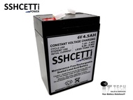 SSHCETTI 6V 4.5AH PREMIUM Rechargeable Sealed Lead Acid Battery For Electric Scooter/ Toys car / Bik