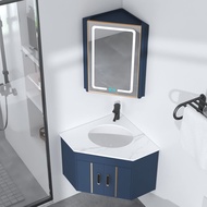 HY-D Small Apartment Alumimum Bathroom Cabinet Wall-Mounted Triangle Wash up Sink Basin Combination Corner Corner Wash B