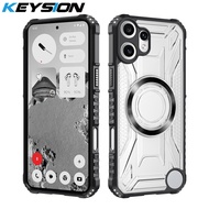 KEYSION Transparent Magnetic Case for Nothing CMF Phone 2 Pro Silicone+PC Heavy Duty Shockproof Phon