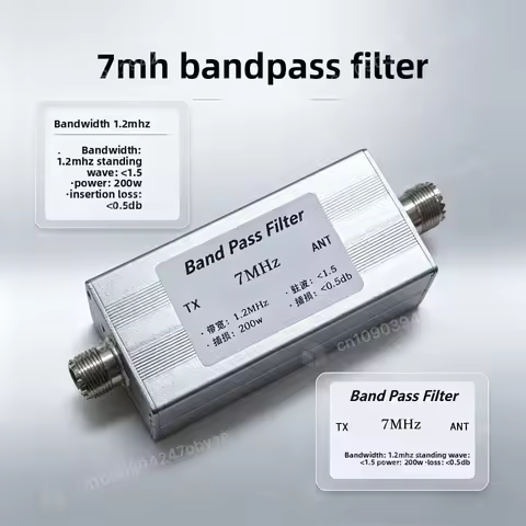 7MHz Band Pass Filter BPF 40m Band Anti-Interference Improve Receiver Sensitivity High Power 200W Fo