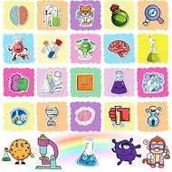400pcs Science Stickers, Science Classroom Decor, Science Stickers for Teacher Students Kids Teens, 