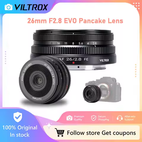 VILTROX 26mm F2.8 EVO Pancake Lens AF Full Frame Prime Lens for Sony E-Mount A7CII A7C A7IV A7III A7