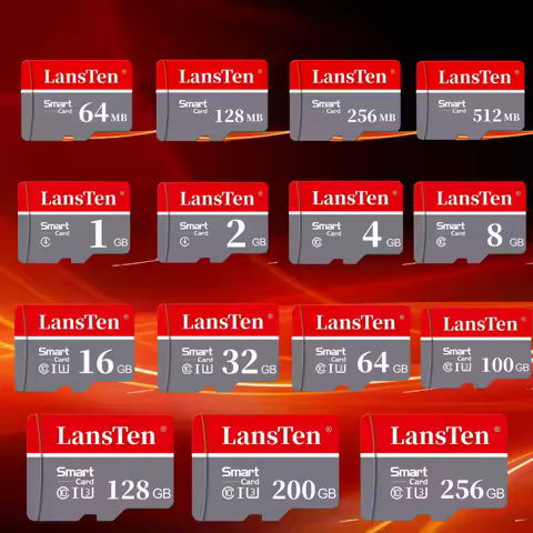 LansTen Memory Card 64MB 128MB 256MB 512MB 1GB 2GB 4GB 8GB 16GB 32GB 64GB 100GB 128GB 200GB 256GB A1