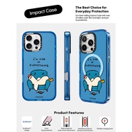CASECASE X I'm sick of everything Case Sky Blue Color Clear Hard Magnetic suction Impact Case For Ap