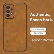 Samsung A13 case samsung A53 A23 A33 A52 A52S A72 A12 A22 M12 M32 A32 A73 5G Phone Case Sheepskin Leather Soft Silicone Camera Shockproof Protector cover