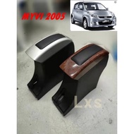 PERODUA MYVI 2005 - 2010 ARM REST ( WOOD / SILVER )