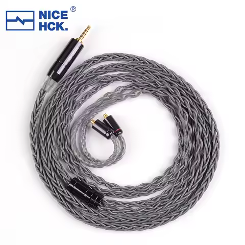 NICEHCK GreyCloud 8 Strands 6N Silver Coated Oxygen Disconnected Copper Conductor HiFi Upgrade Cable