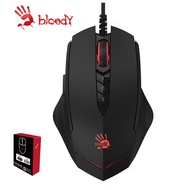 A4TECH V8M เลือด A (เปิดใช้งาน) เมาส์สำหรับเล่นเกมส์8ปุ่มบูต Pelindung Logam XGlide ที่ทนทานเครื่องย