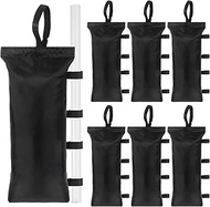 6 Pcs Canopy Weights Sand Set Bags (120LBS) Black Large Support Frame Fixed Windproof Sandbag Gazebo