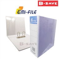 EMI PVC 2D Ring File White 80mm Binder With D Ring