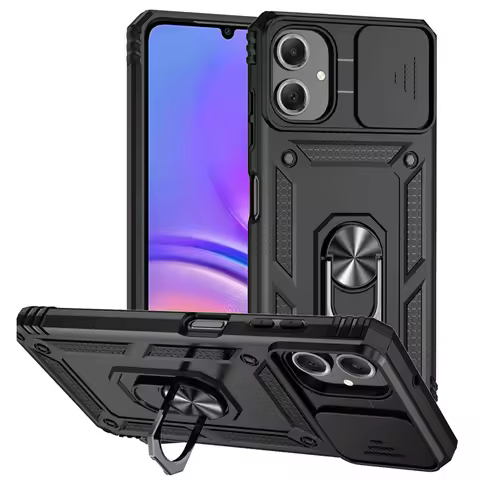 For Samsung A06 Case Cover Samsung A06 Capas Bumper Shockproof Slide Lens Protective Ring Holder Fun