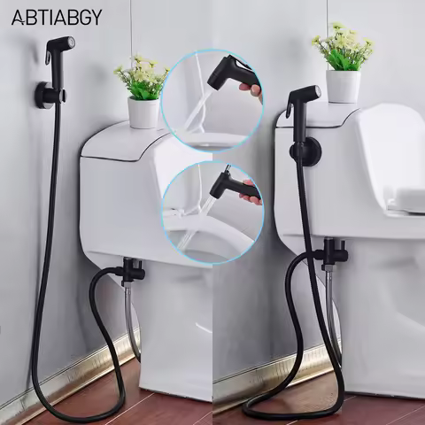 Black Handheld Toilet Bidet Set or Bidet Sprayer Accessories Black Bidet for Bathroom Kitchen Garden