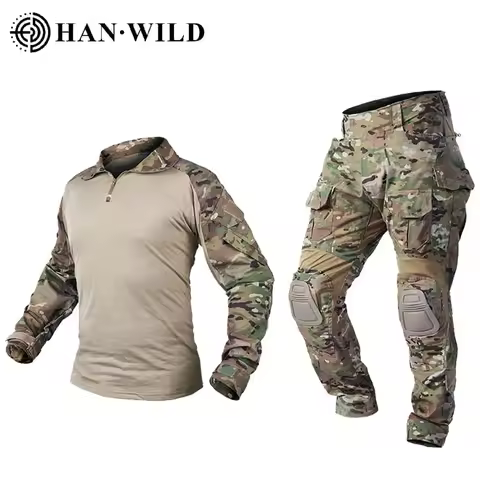 G3 Hunting Suits Tactical Uniform Forces Combat Shirts Cargo Pant Men With Pads Airsoft Militaire Se