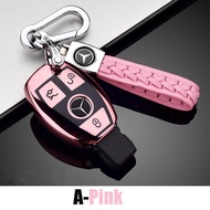 For Mercedes Benz W203 W210 W211 W124 W202 W204 AMG Good quality TPU+PC Car Key Case Cover Key Holder Chain Ring