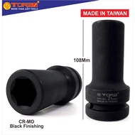 MATA TORA Long Impact Socket Bit 21 mm 1" 6 PT - Deep Impact Socket - Taiwan