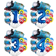 10pc / Set  Thomas And His Friends  Birthday Balloon Set Aluminum Foil Number Balloon Birthday Decor