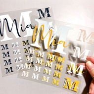 ★Three-Dimensional Crystal English Name Sticker★Transparent Transparent Name Sticker Waterproof Name