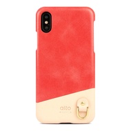 Alto｜iPhone X / Xs 皮革保護殼 Anello – 珊瑚紅