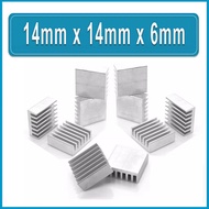 heatsink Cooling Cooler Aluminum Radiator Block Cooler 14x14x6mm IC Fin Box Size 14mm x 14mm x 6mm