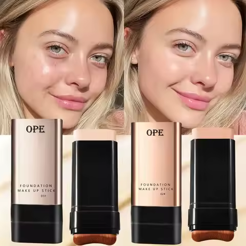 2-in-1 Foundation Stick - All-in-One Coverage, Waterproof and Long-Lasting, Natural Finish, Suitable