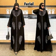 [✅New] Abaya Swarovski Gamis Hitam Turkey Maxi Dress Arab Saudi
