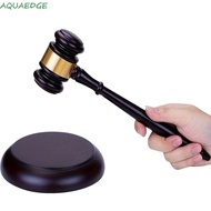 AQUAEDGE Wood Adjudgement Gavel, Long Handle with Sound Block Wooden Judge Hammer, Durable comfortab