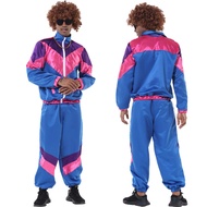 Retro Hippie Costumes Male Carnival Halloween Party 70s 80s Rock Hip-Hop Disco Clothing Suit Cosplay