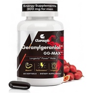 Energy Supplement Geranylgeraniol GG 300mg, Trans-Geranylgeraniol Supplement with Vitamin E for CoQ1