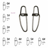 HARRIETT 100pcs Fishing Connector Stainless Steel Pin, Stainless Steel Solid Rings Hooked Snaps Pin,