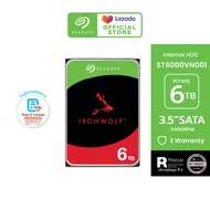 SEAGATE IronWolf NAS HDD ST6000VN001 / 6TB / 3.5" / 5400RPM / C/256MB / SATA 6GB/s (ฮาร์ดดิสก์) *ฟรี