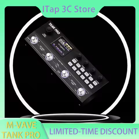 In Stock M-VAVE TANK PRO Guitar Bass Multi-Effects Pedal Amp/Cab Sim 120 Presets 300+ Effects 150s L